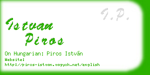 istvan piros business card
